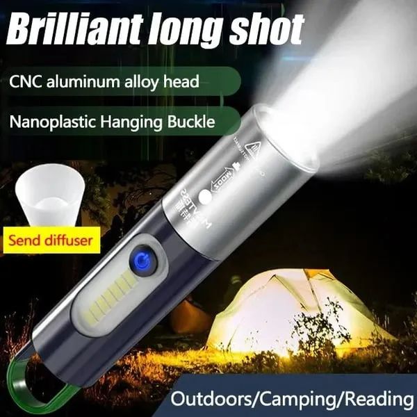 🔥Last Day Promotion - 49% OFF🔥LED Rechargeable Tactical Laser Flashlight 80000 High Lumens