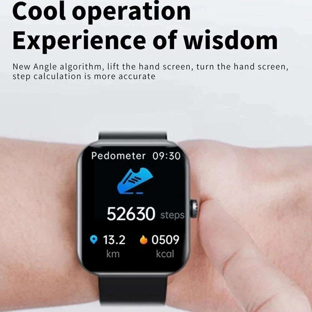 [All day monitoring of heart rate,blood sugar, and blood pressure] Bluetooth fashion watch support 24 languages