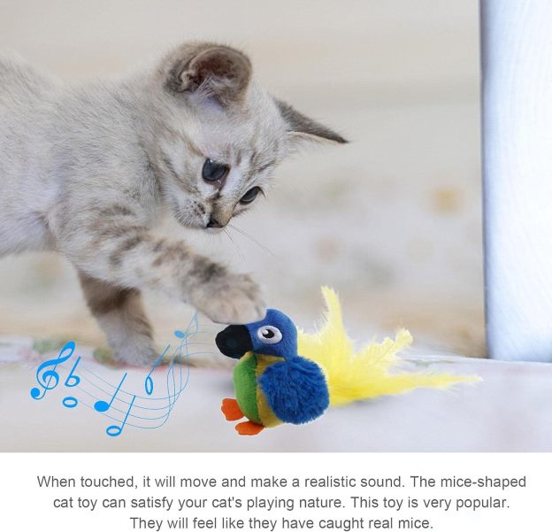 🐾Interactive Chirping Bird Cat Toy✈️