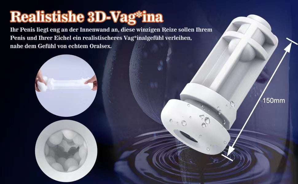 Lshe Men's Automatic Retractable Sucking Heating Vagina Masturbation Cup Sex Toy2