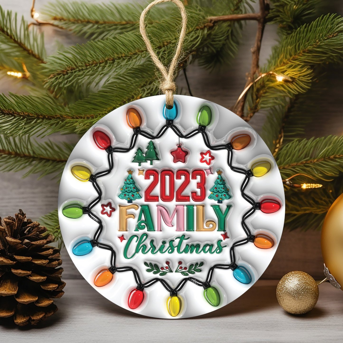 BLACK FRIDAY PRE-SALE🎁BESTIES CHRISTMAS ROUND ORNAMENT