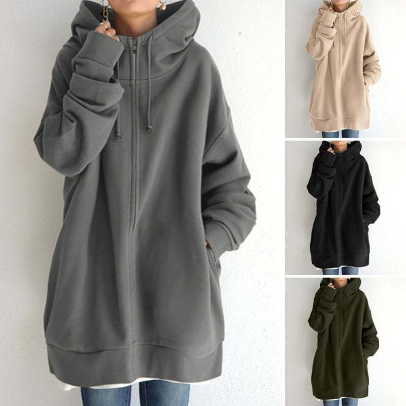 (🎁2023-Christmas Hot Sale🎁)Women's Autumn/Winter Zipper Hooded Sweater