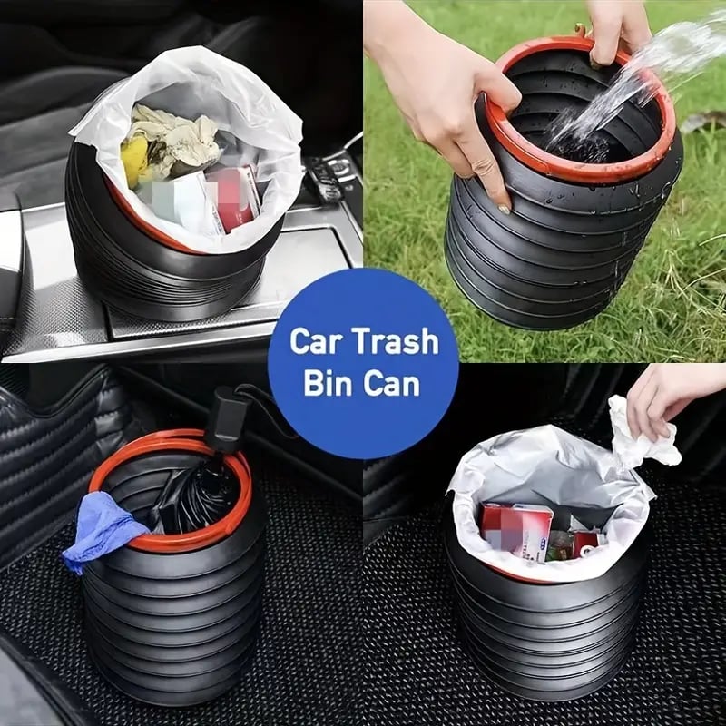 Portable Foldable Car Trash Bin Can