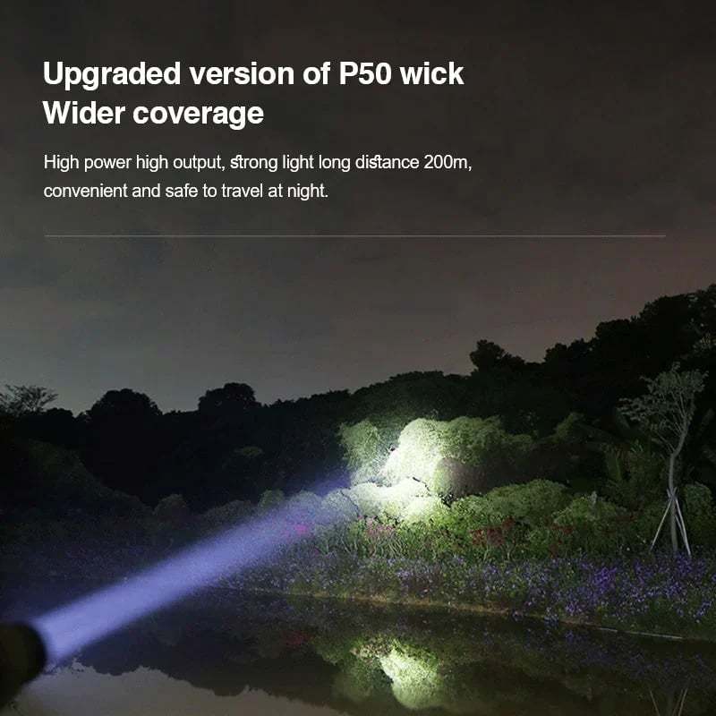 🔥Last Day Promotion - 49% OFF🔥LED Rechargeable Tactical Laser Flashlight 80000 High Lumens