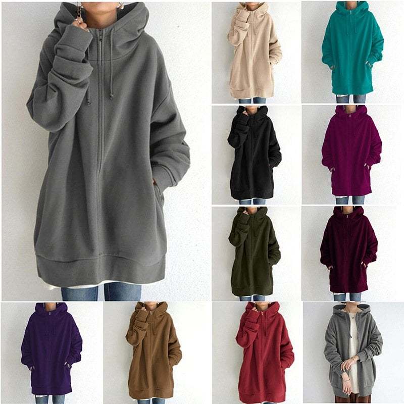 (🎁2023-Christmas Hot Sale🎁)Women's Autumn/Winter Zipper Hooded Sweater