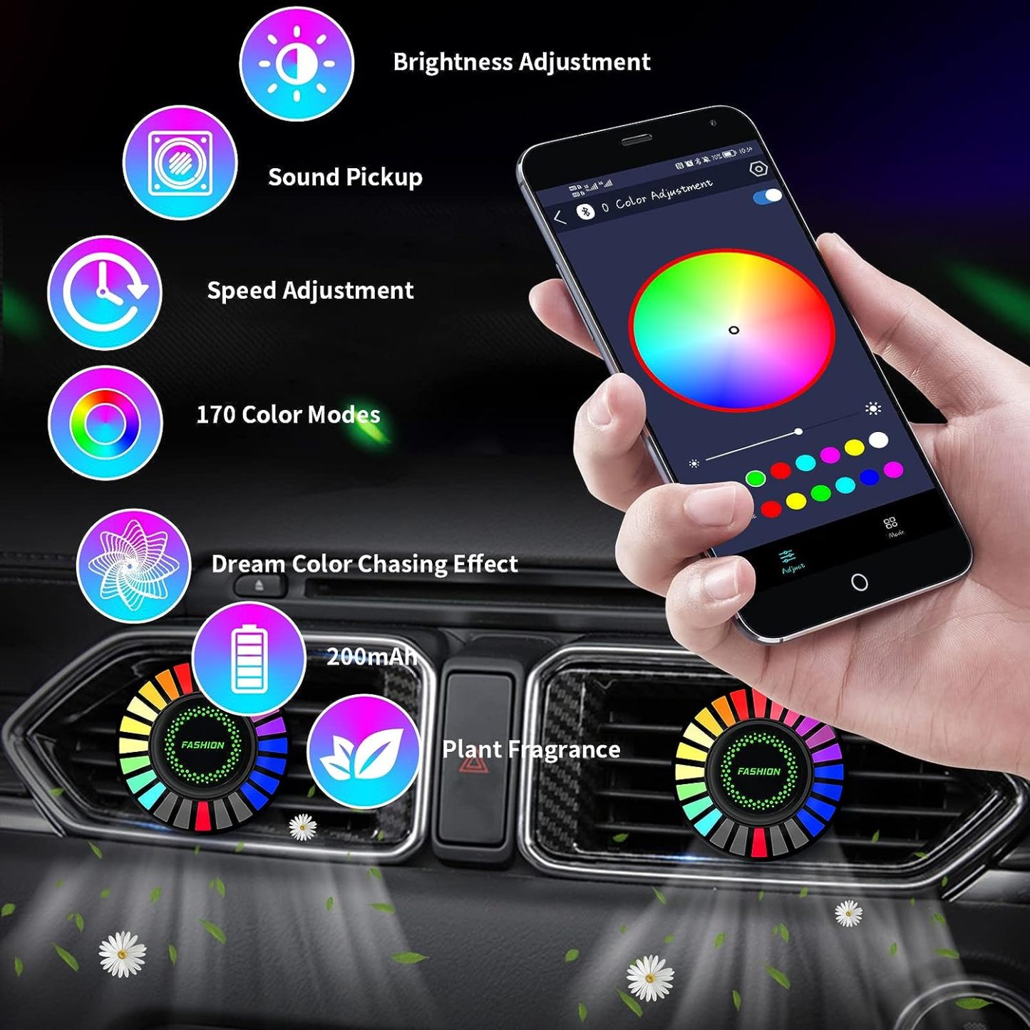 🔥🔥Hot Sale🔥 🚗Car Voice-Activated Rhythm Light