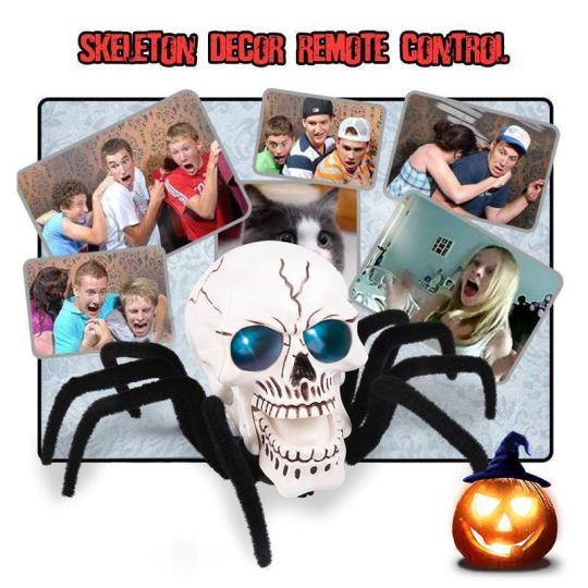 🔥HOT SALE🔥2023 Latest Halloween Scary Remote Control Skeleton Spider💀