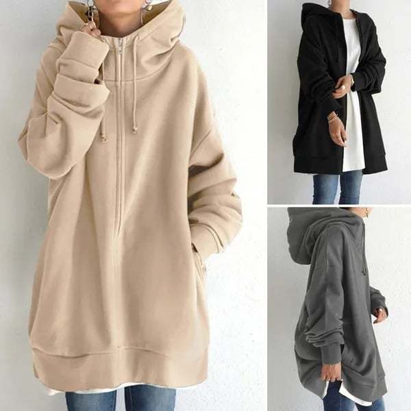 (🎁2023-Christmas Hot Sale🎁)Women's Autumn/Winter Zipper Hooded Sweater