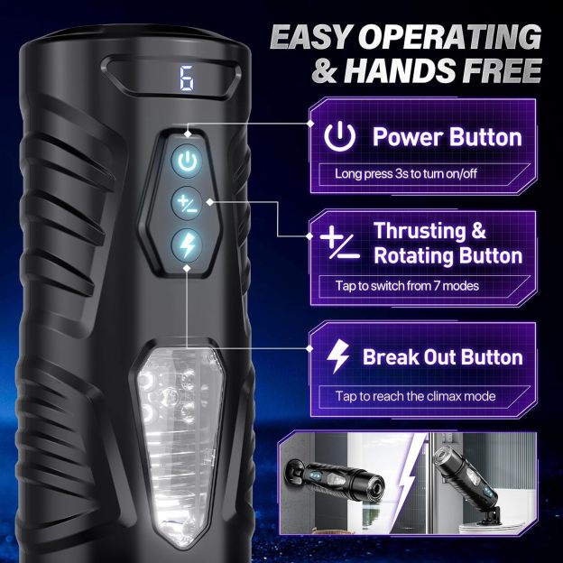Automatic Male Masturbator Sex Toys for Men - Adult Toy Male Sex Toys with 7 Thrusting & 7 Rotating Modes