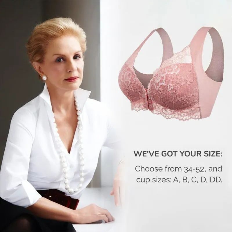🔥HOT SALE🔥BRA FOR OLDER WOMEN FRONT CLOSURE 5D SHAPING PUSH UP SEAMLESS NO TRACE BEAUTY BACK SPORTS COMFY BRA