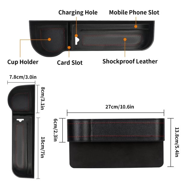 🔥Last day 49% OFF-Leather Multifunctional Car Seat Organizer