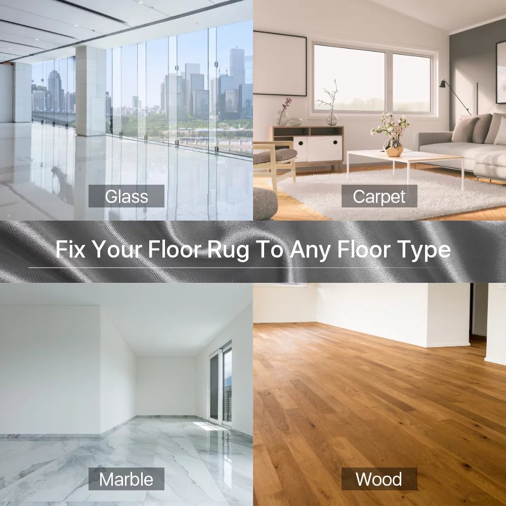 🔥Reusable Corner Area Carpet Rug Grippers - Rubber Anti Curling Non Slip Skid Pads -8pc Set