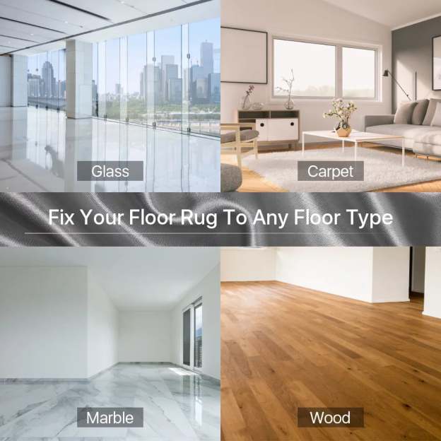 🔥Reusable Corner Area Carpet Rug Grippers - Rubber Anti Curling Non Slip Skid Pads -8pc Set