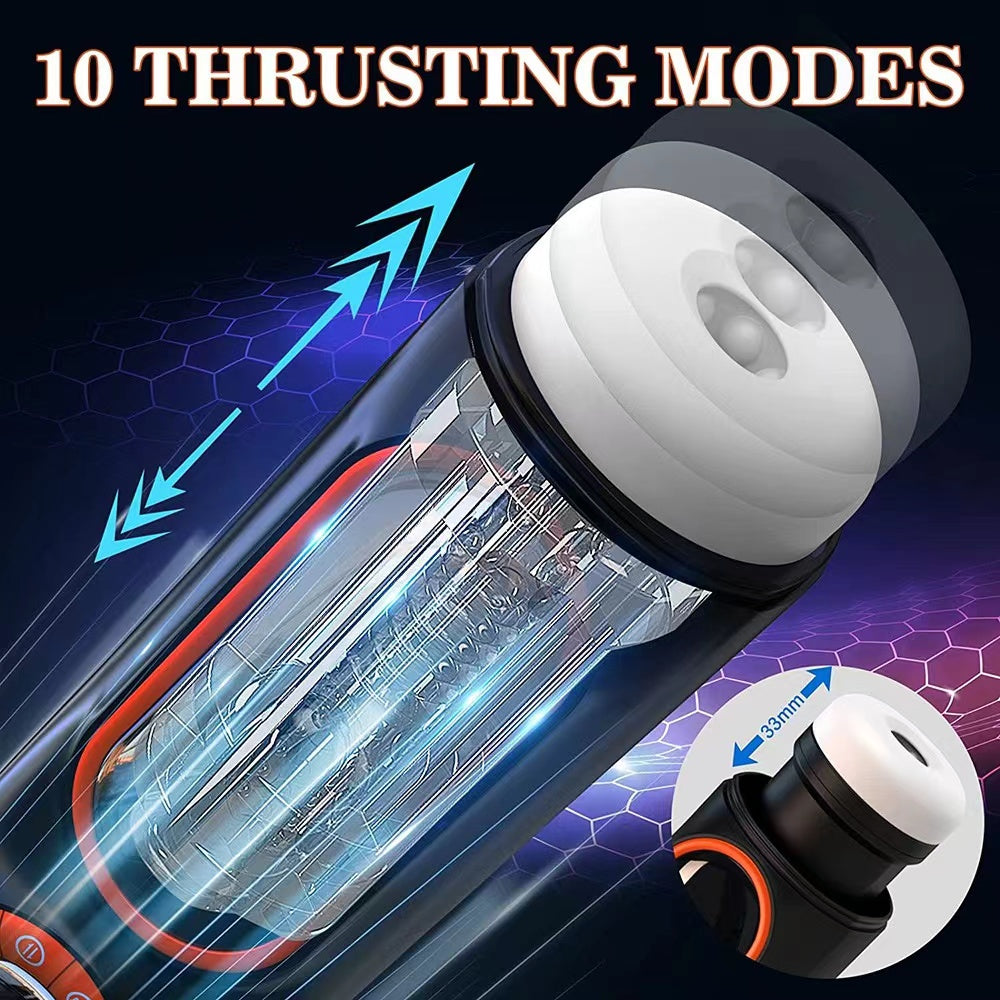 Lshe Men's Automatic Retractable Sucking Heating Vagina Masturbation Cup Sex Toy4