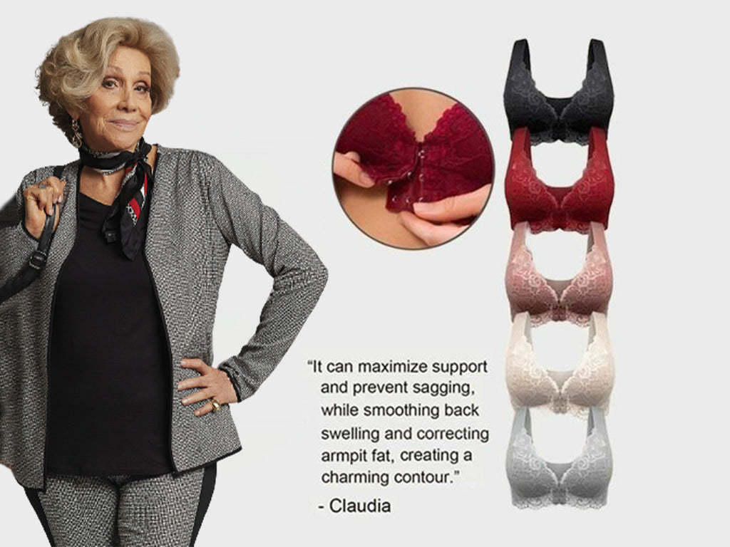 🔥HOT SALE🔥BRA FOR OLDER WOMEN FRONT CLOSURE 5D SHAPING PUSH UP SEAMLESS NO TRACE BEAUTY BACK SPORTS COMFY BRA