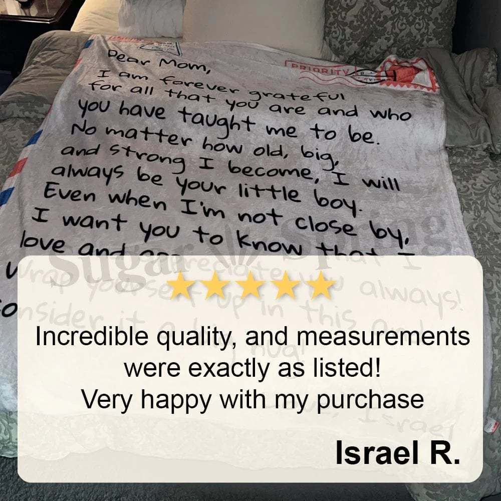 Personalized Mom Blanket, Mom Letter Blanket, Gift For Mom, Mom Birthday Gift, Gifts For Her