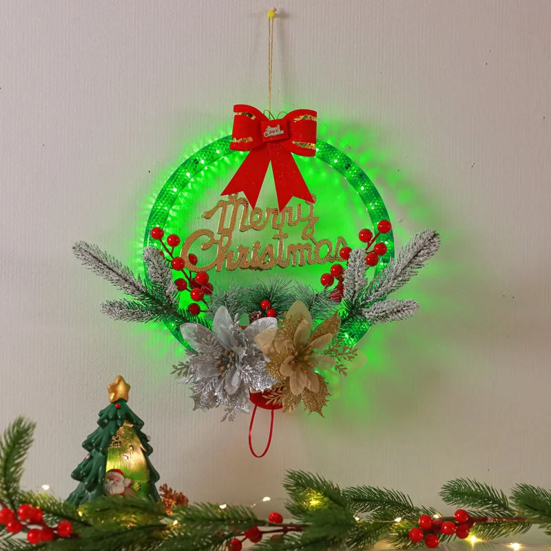 (🌲 Early Christmas Sale)🎁 Christmas Wreath Decorations with LED Ligh