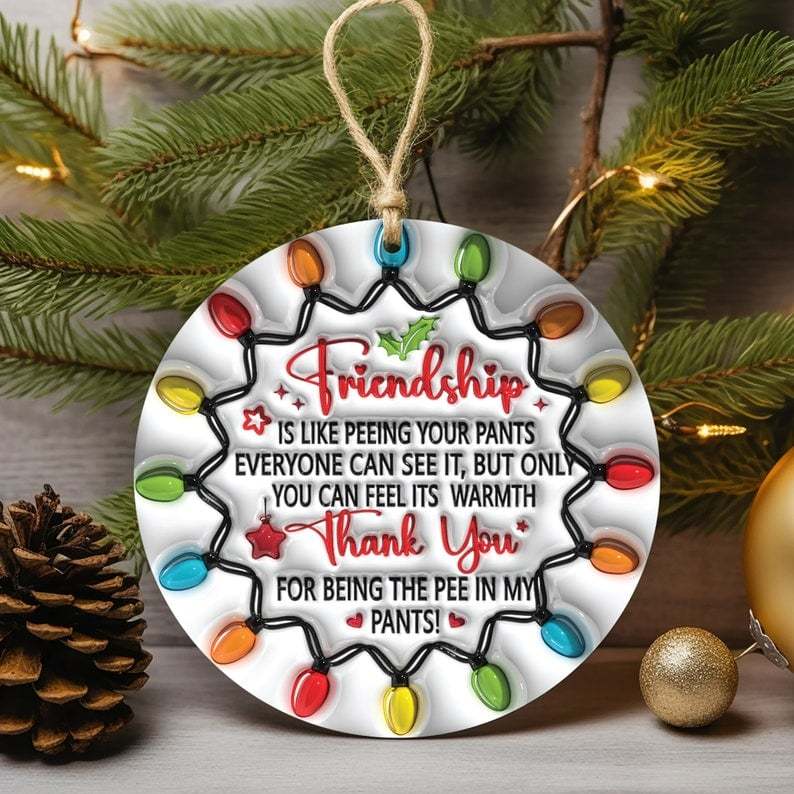 BLACK FRIDAY PRE-SALE🎁BESTIES CHRISTMAS ROUND ORNAMENT