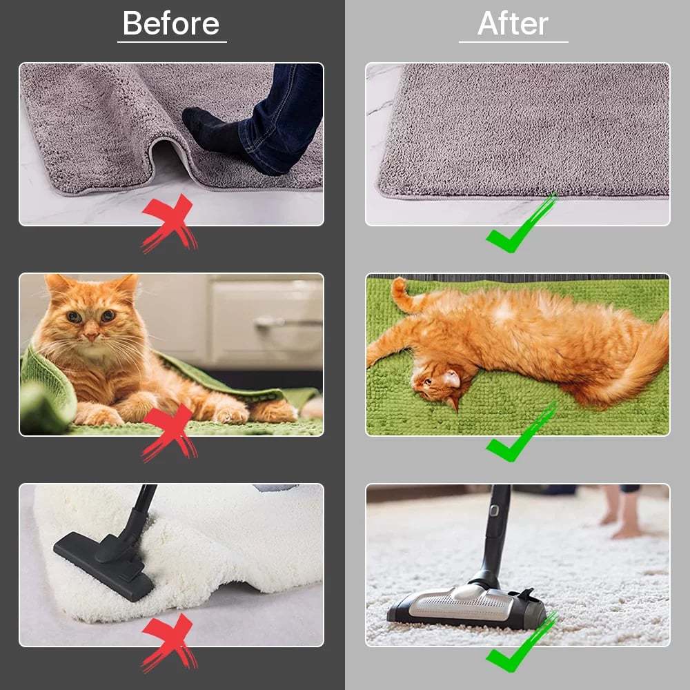 🔥Reusable Corner Area Carpet Rug Grippers - Rubber Anti Curling Non Slip Skid Pads -8pc Set