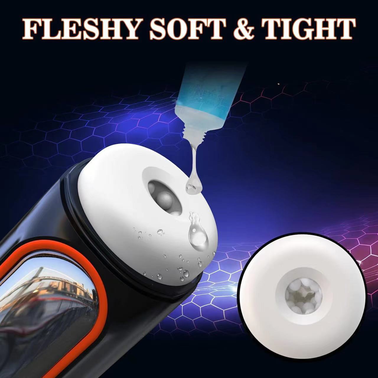 Lshe Men's Automatic Retractable Sucking Heating Vagina Masturbation Cup Sex Toy5
