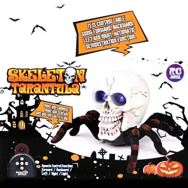 🔥HOT SALE🔥2023 Latest Halloween Scary Remote Control Skeleton Spider💀