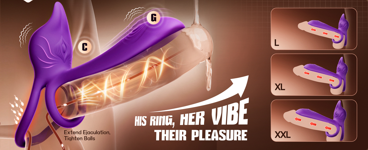 🎁Skavix™ Enchanted Girl Luxe Smart Vibrating Ring – App-Controlled Pleasure for Couples 💫