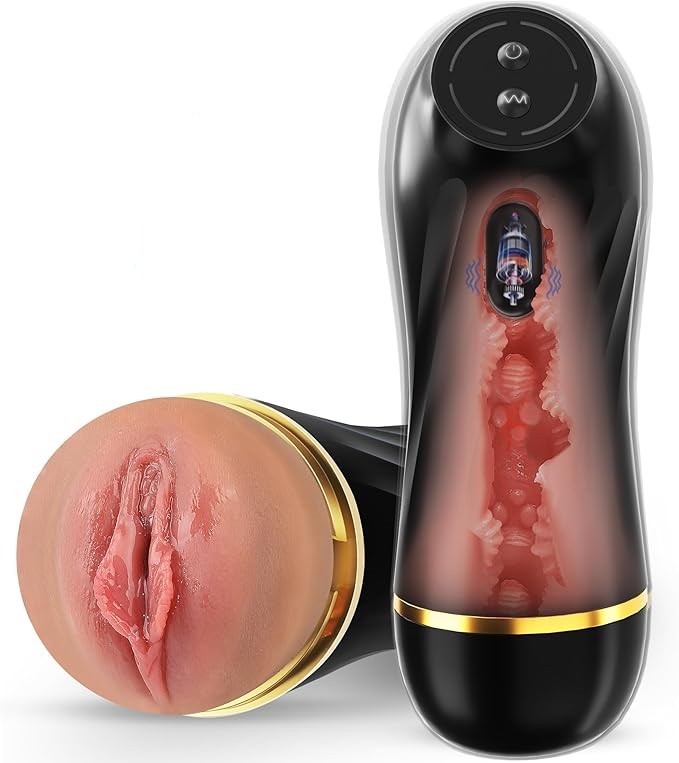 🔥2025 Hands-Free Pleasure Masturbator – 10 Vibes, 3D Realistic💎