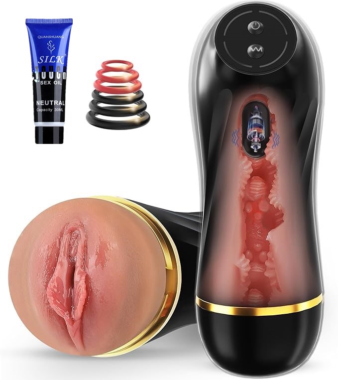 🔥2025 Hands-Free Pleasure Masturbator – 10 Vibes, 3D Realistic💎