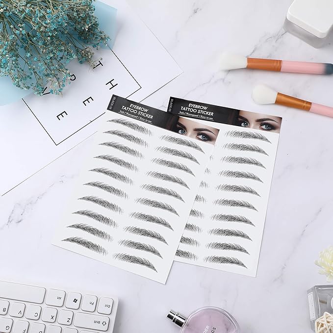4D Hair Like Waterproof Eyebrow Tattoos Stickers