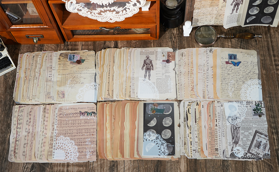 150 Pieces of Assorted Vintage Paper Pack