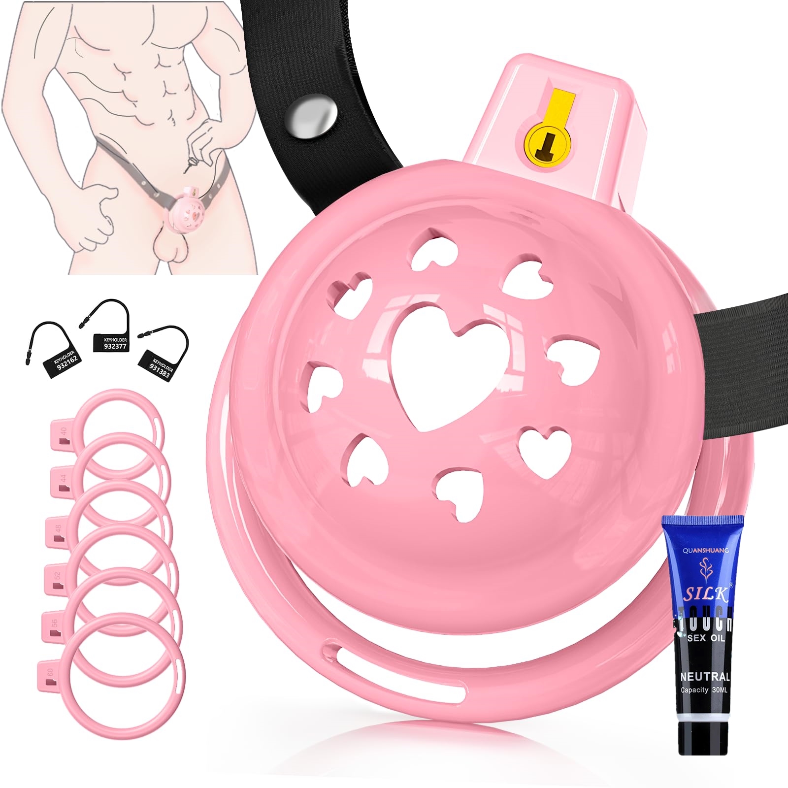 🎗️💝For Playful Control: A Softer Silicone Chastity Experience🔒️