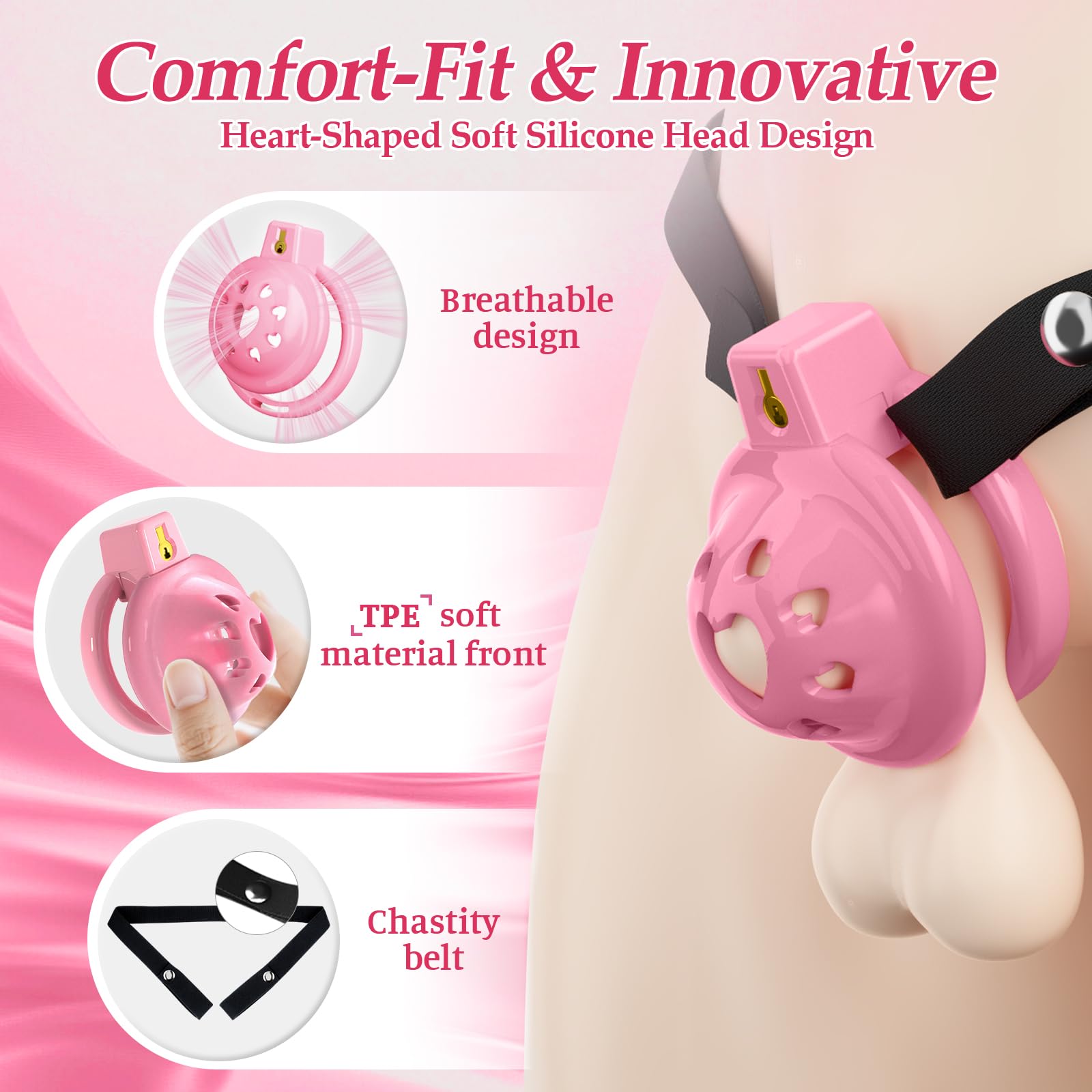 🎗️💝For Playful Control: A Softer Silicone Chastity Experience🔒️