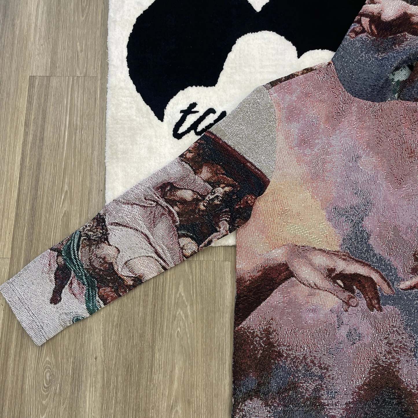 Masterpiece on Wear, Time-Traveling Art – Michelangelo's Sistine Chapel Woven Hoodie