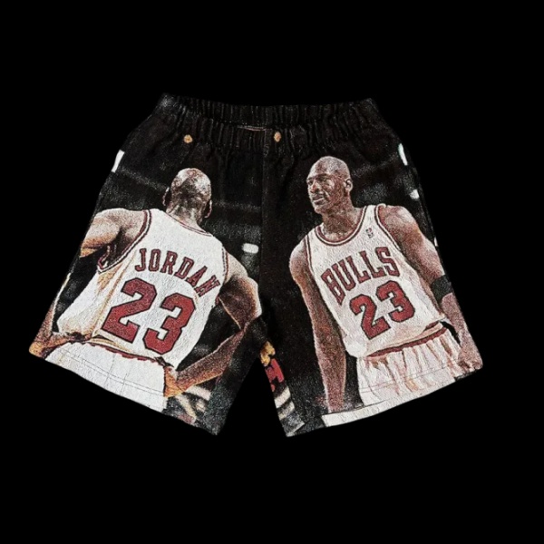 Honor the Legend, Off-Court Style – Jordan #23 Themed Woven Shorts