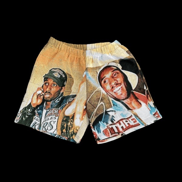 Championship Glory, Eternal Tribute – Kobe 2001 Champion Themed Woven Shorts