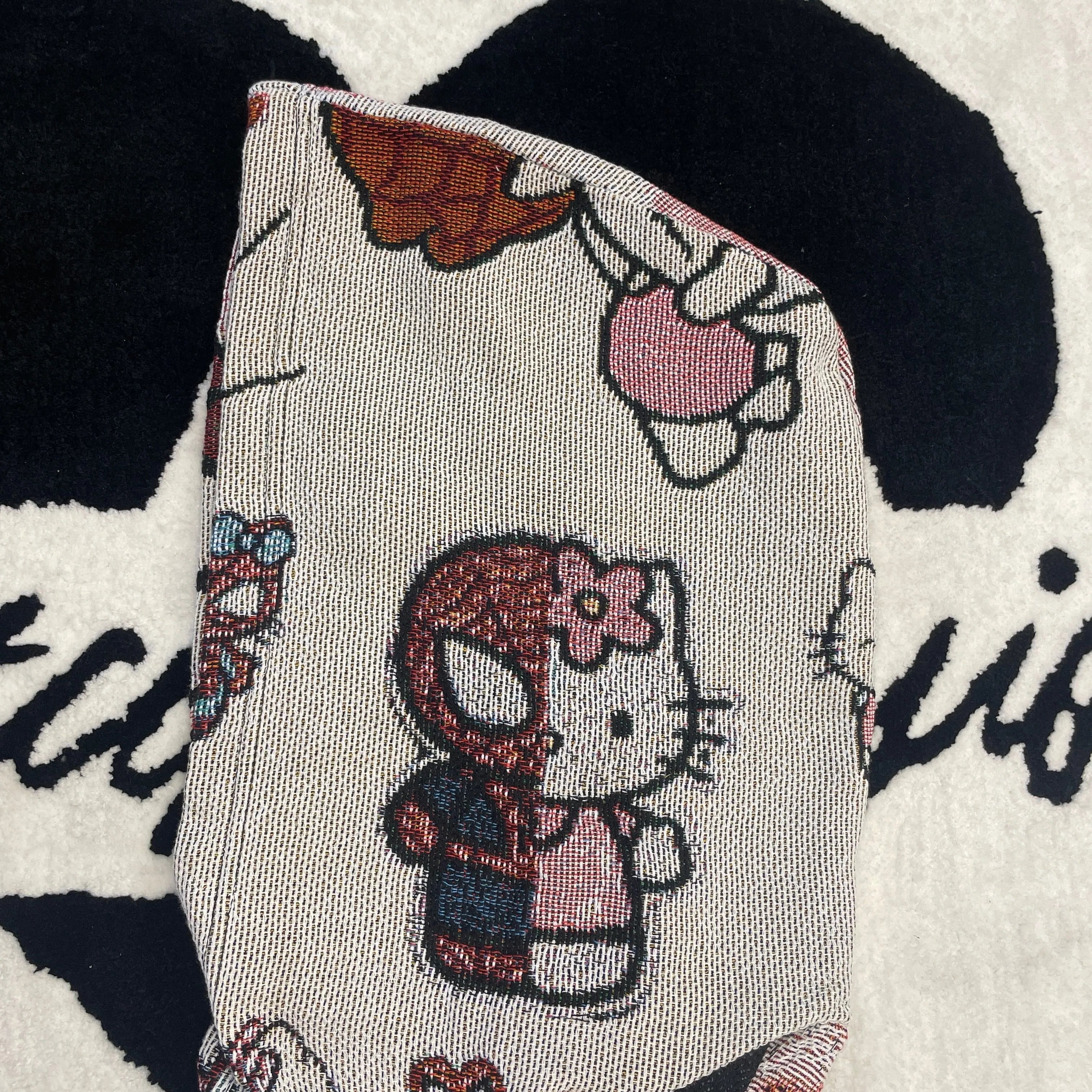 Cute Heroes, Love Intertwined – Hello Kitty & Spider-Man Valentine's Woven Hoodie