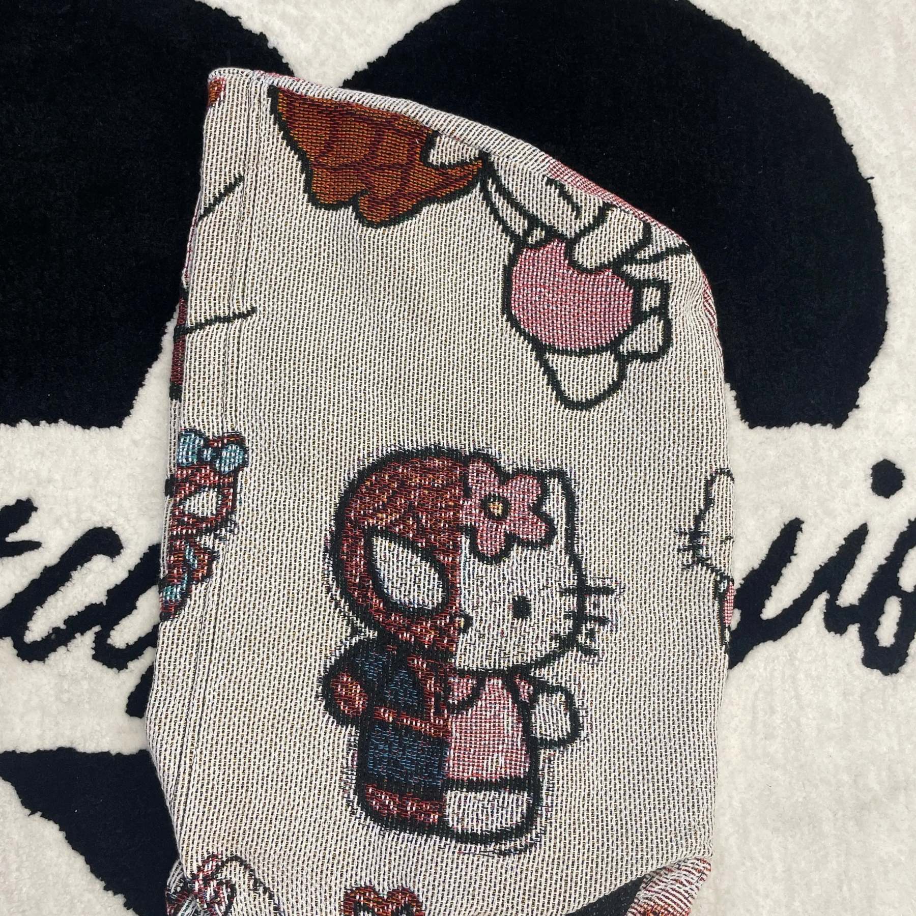 Cute Heroes, Love Intertwined – Hello Kitty & Spider-Man Valentine's Woven Hoodie