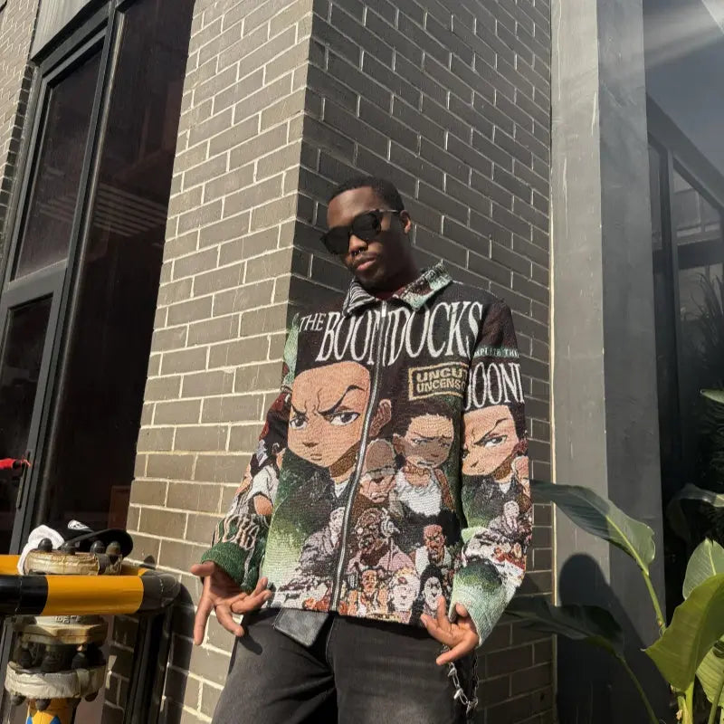 Street Smarts, Urban Attitude – The Boondocks Themed Woven Jacket