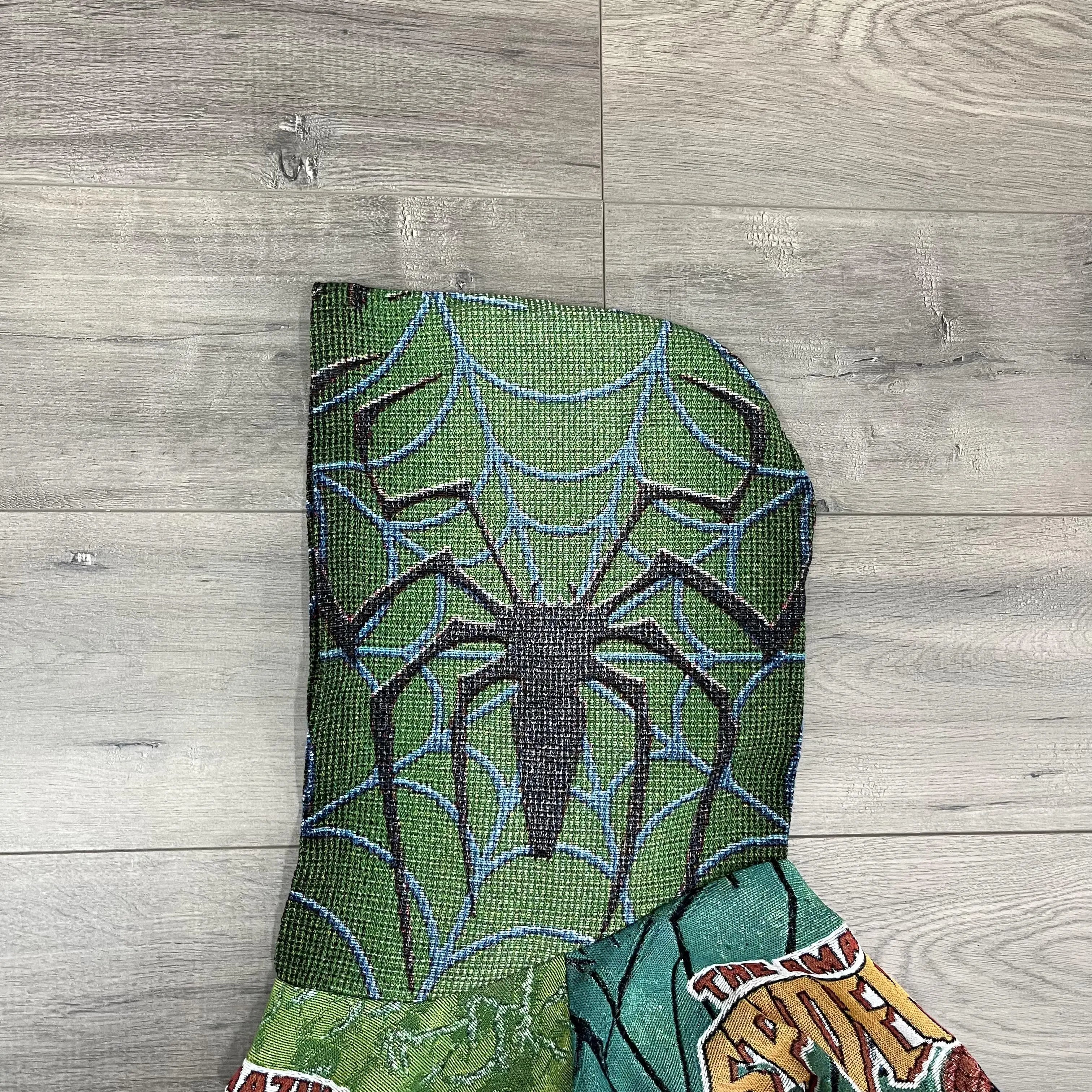 Web-Slinger, Hero's Essence – Spider-Man Themed Dark Green Woven Hoodie