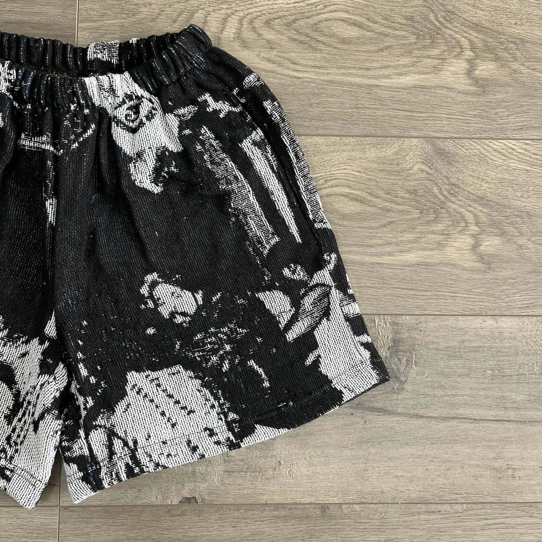 Black & White Classic, Hip-Hop Anthem – Rap Stars Themed Woven Trendy Shorts