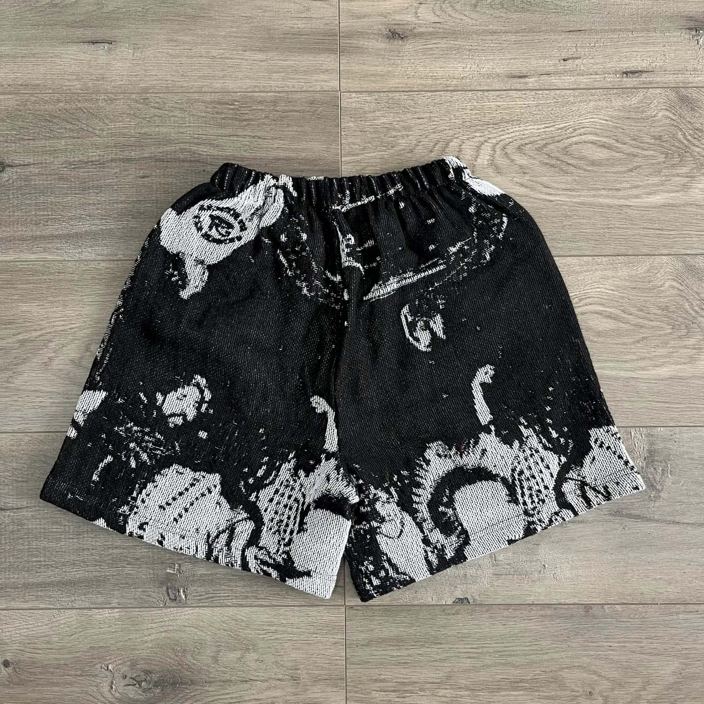 Black & White Classic, Hip-Hop Anthem – Rap Stars Themed Woven Trendy Shorts