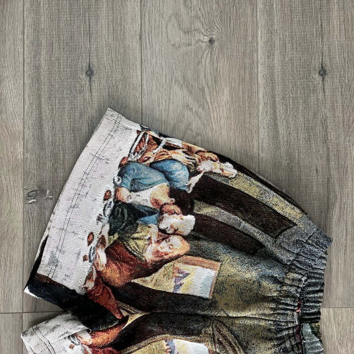 Masterpiece Art, Wearable Beauty – "The Last Supper" Themed Woven Shorts