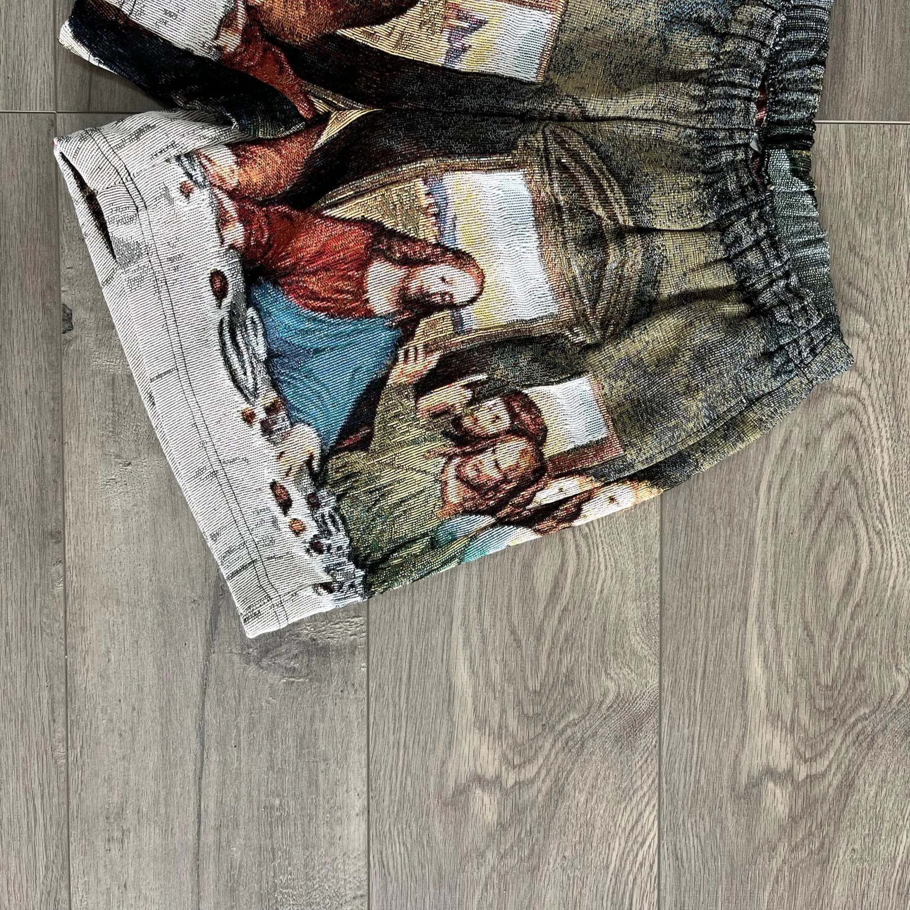 Masterpiece Art, Wearable Beauty – "The Last Supper" Themed Woven Shorts