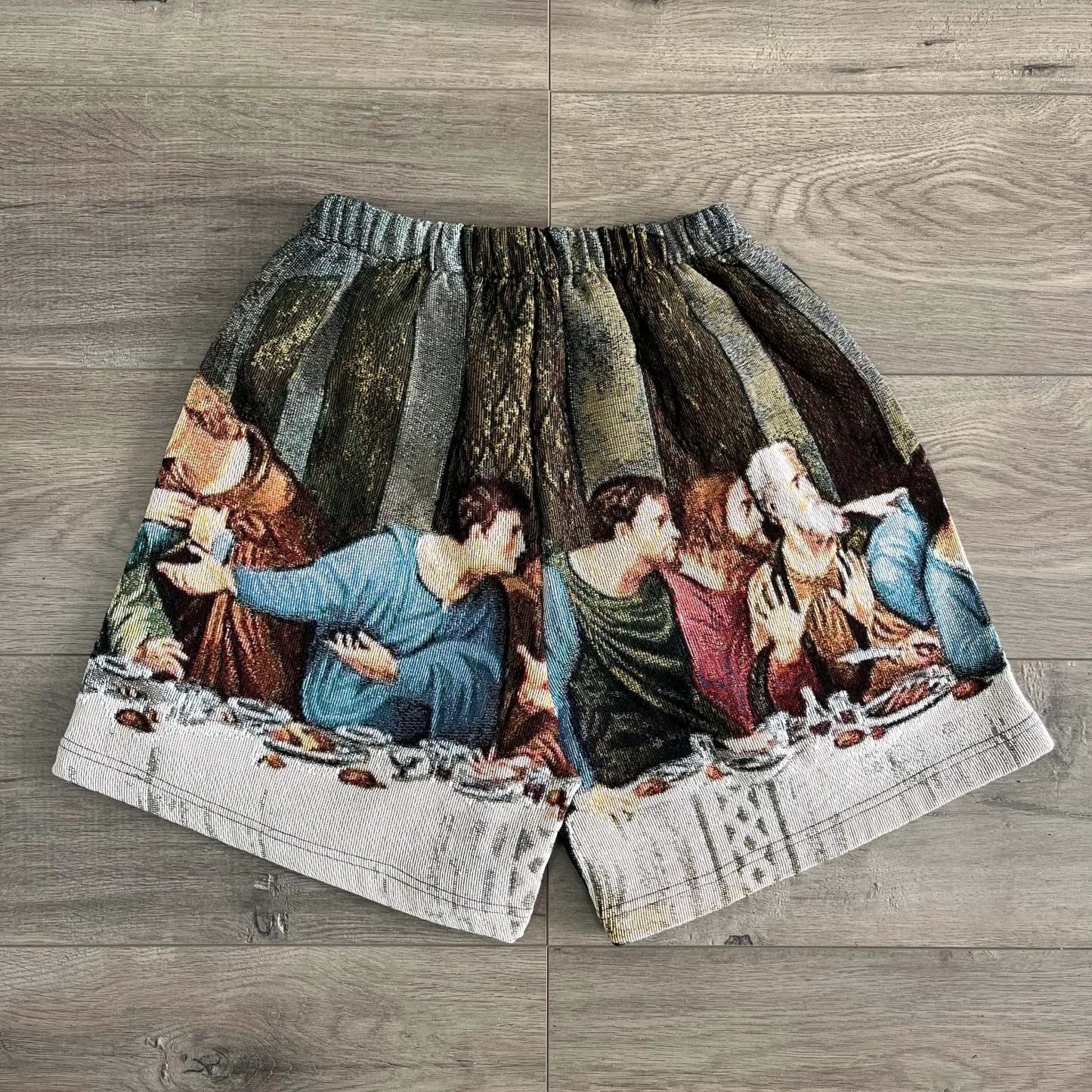 Masterpiece Art, Wearable Beauty – "The Last Supper" Themed Woven Shorts