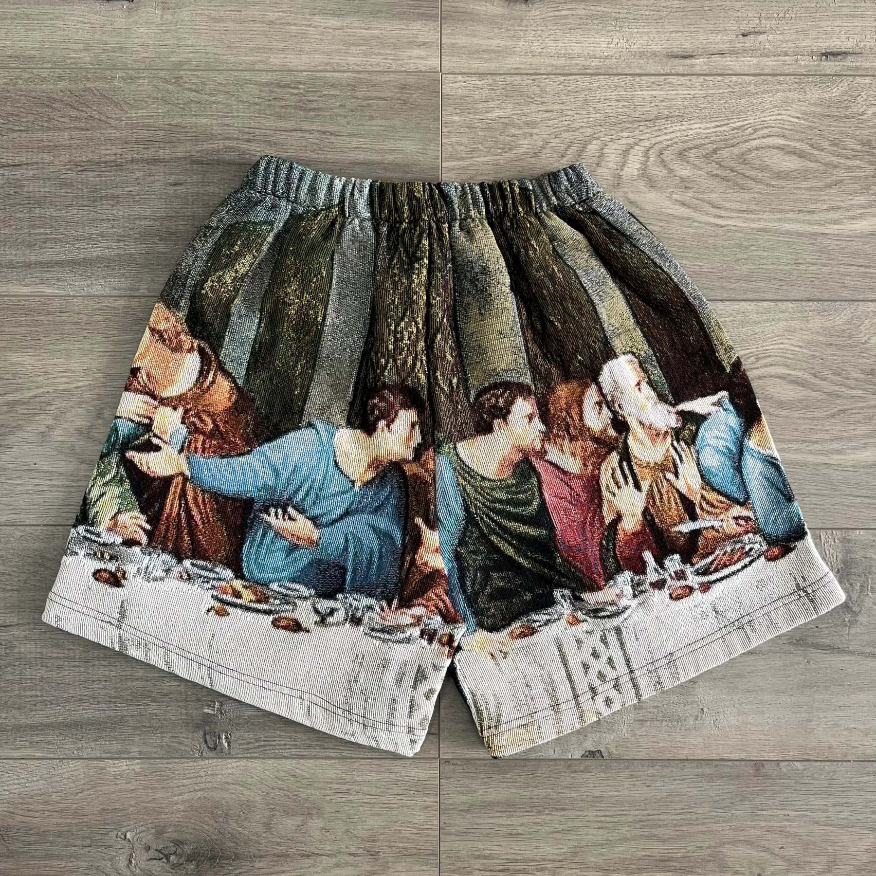 Masterpiece Art, Wearable Beauty – "The Last Supper" Themed Woven Shorts