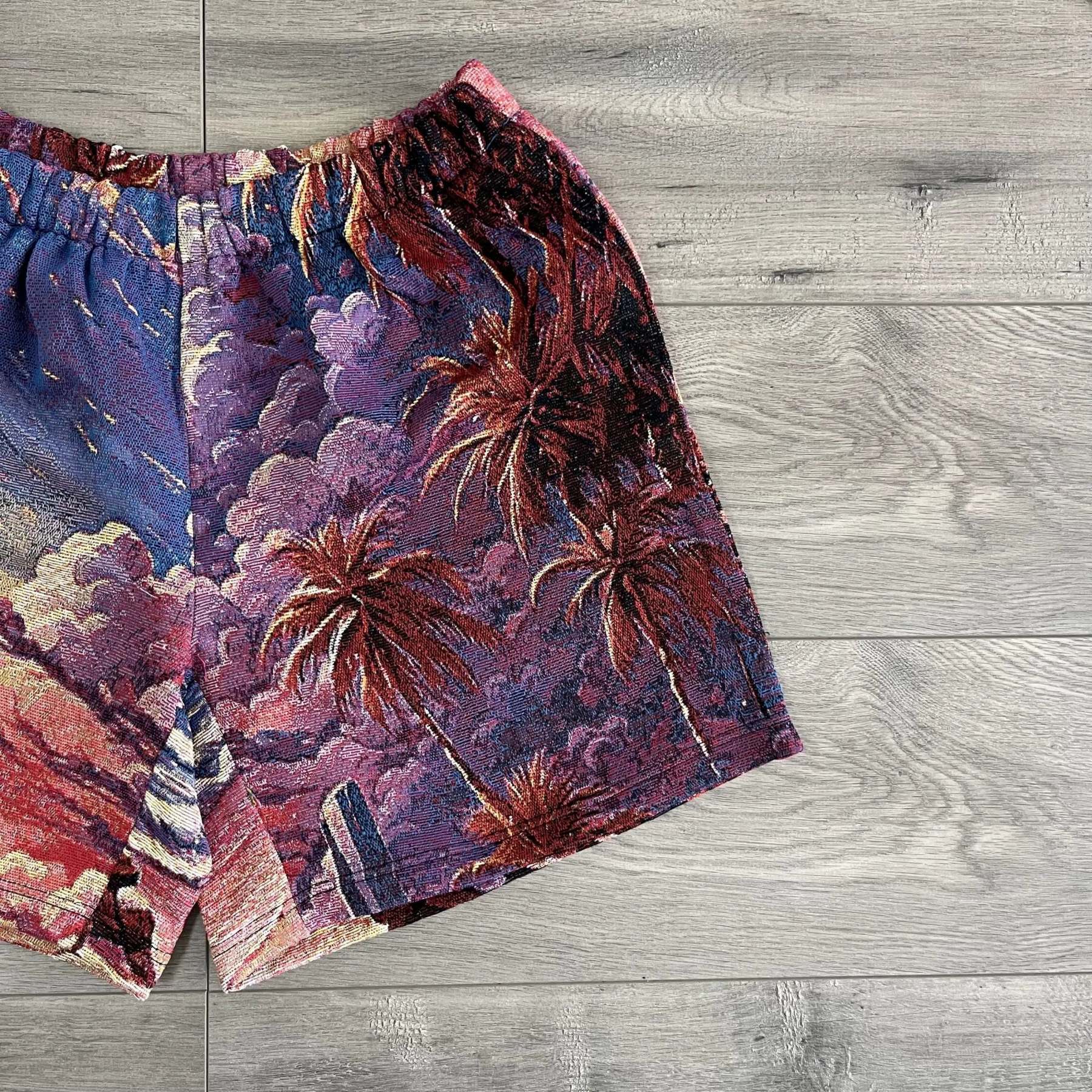 California Sunset, Wearable Scenery – Themed Woven Shorts