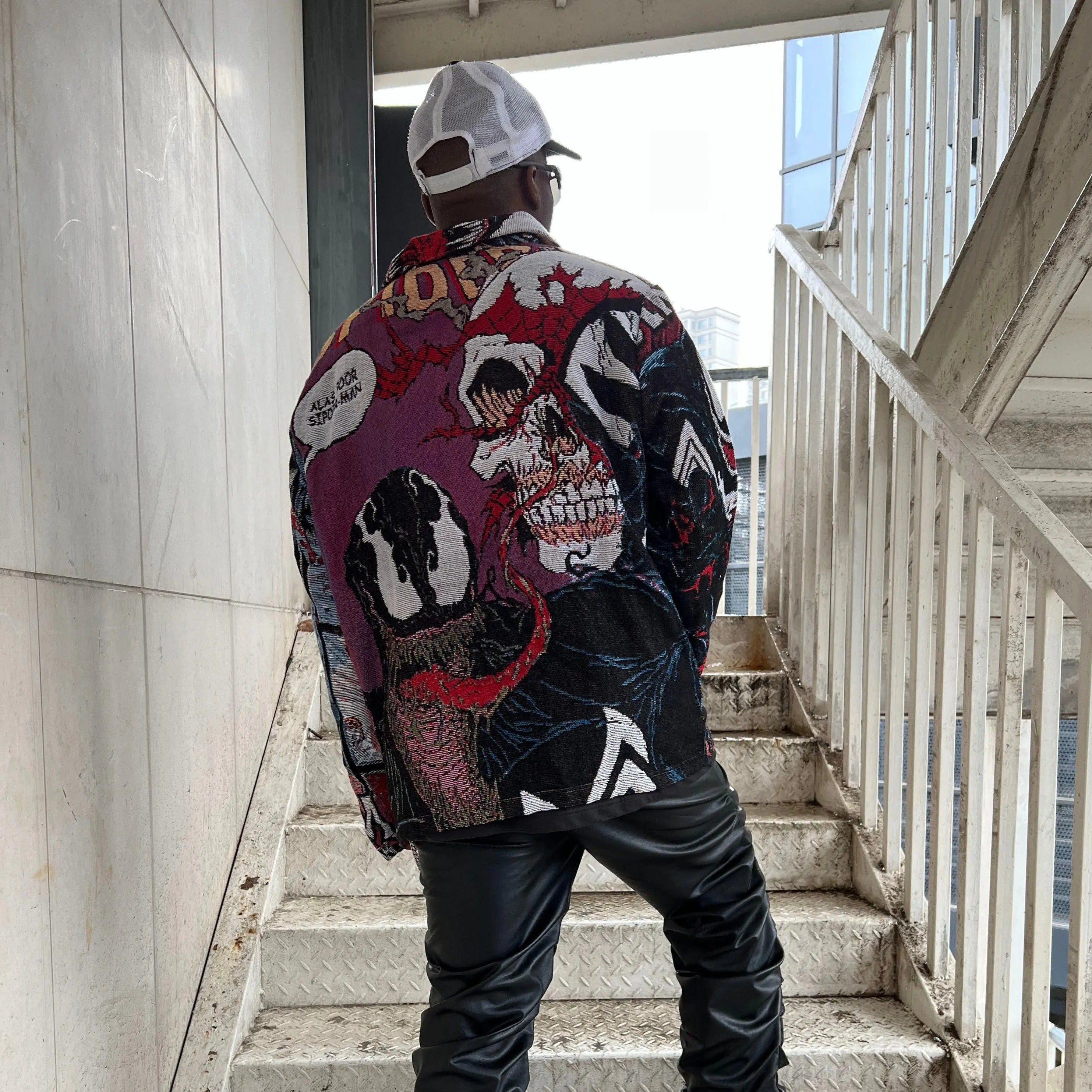 Symbiote Arrival, Street Domination – Venom Themed Woven Jacket
