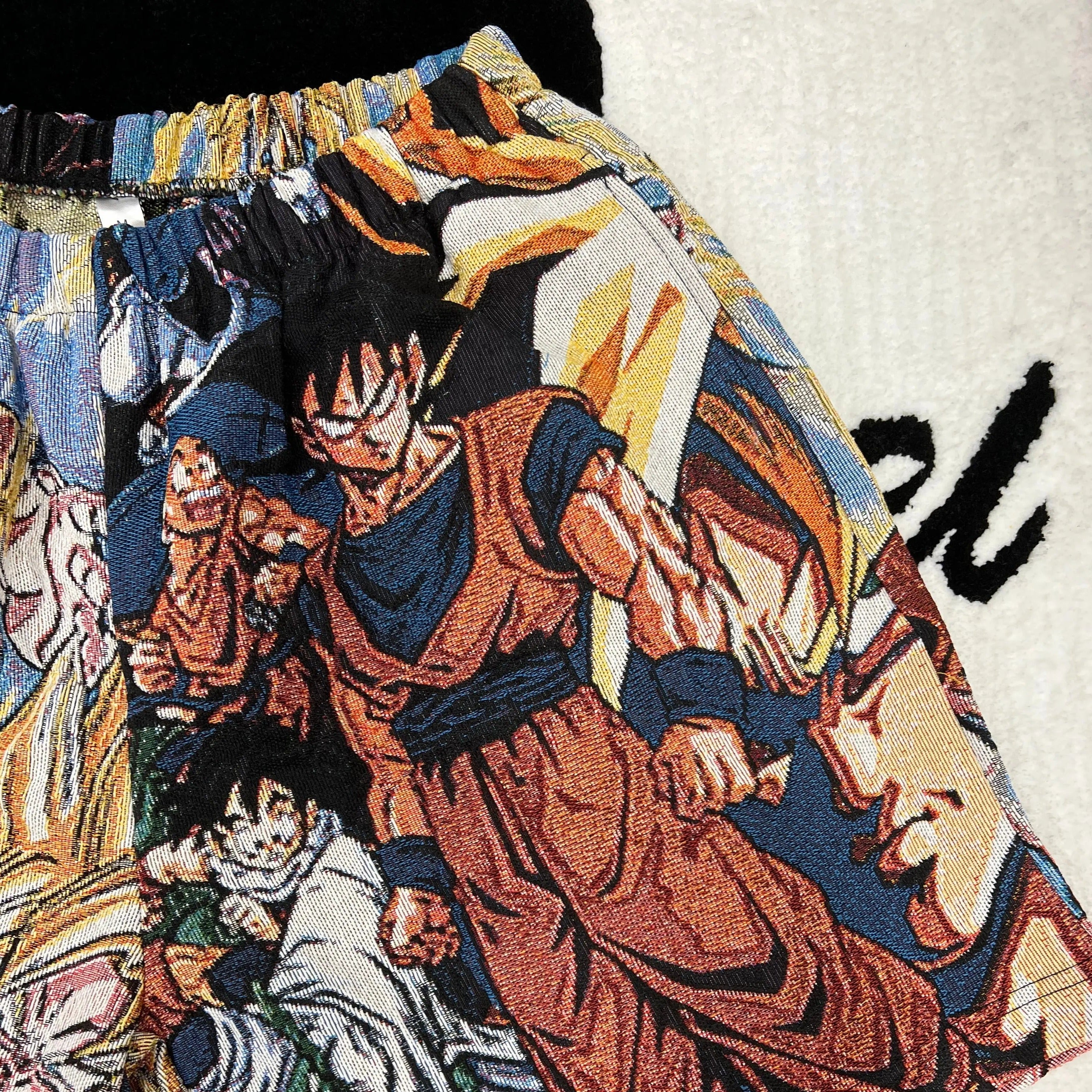 Go Super Saiyan! Grab tapestryifeel's exclusive Dragon Ball Z shorts. Feel the power of Goku and Vegeta with every step. Must-have for anime fans!