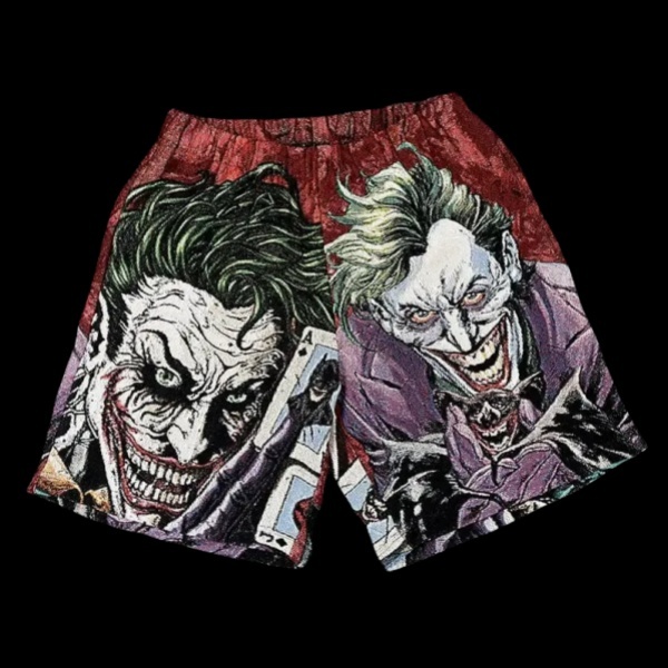 Chaotic Aesthetics, Bold Debut – Joker Themed Woven Trendy Shorts