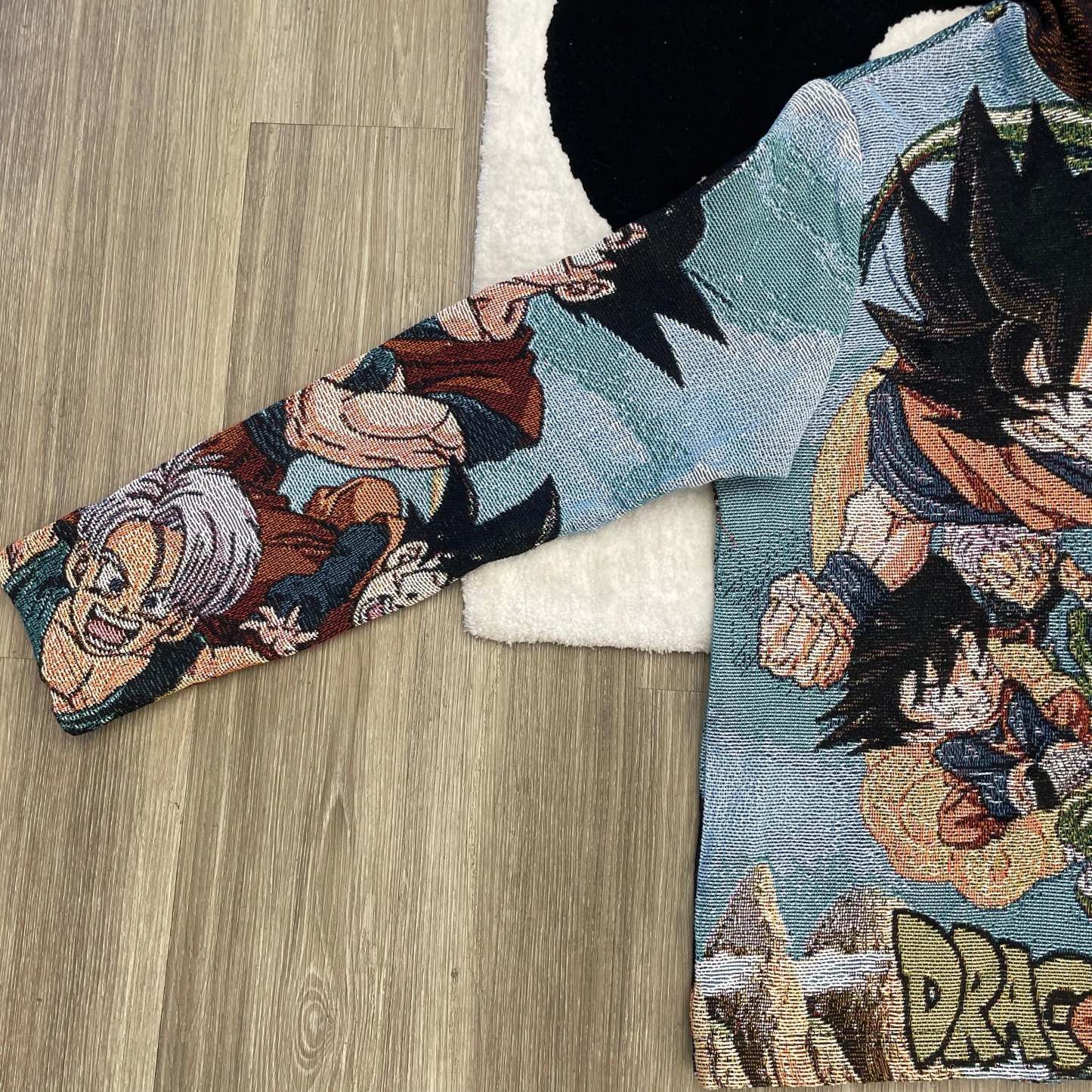 Gather Dragon Balls, Summon Shenron – Dragon Ball Z Themed Woven Hoodie